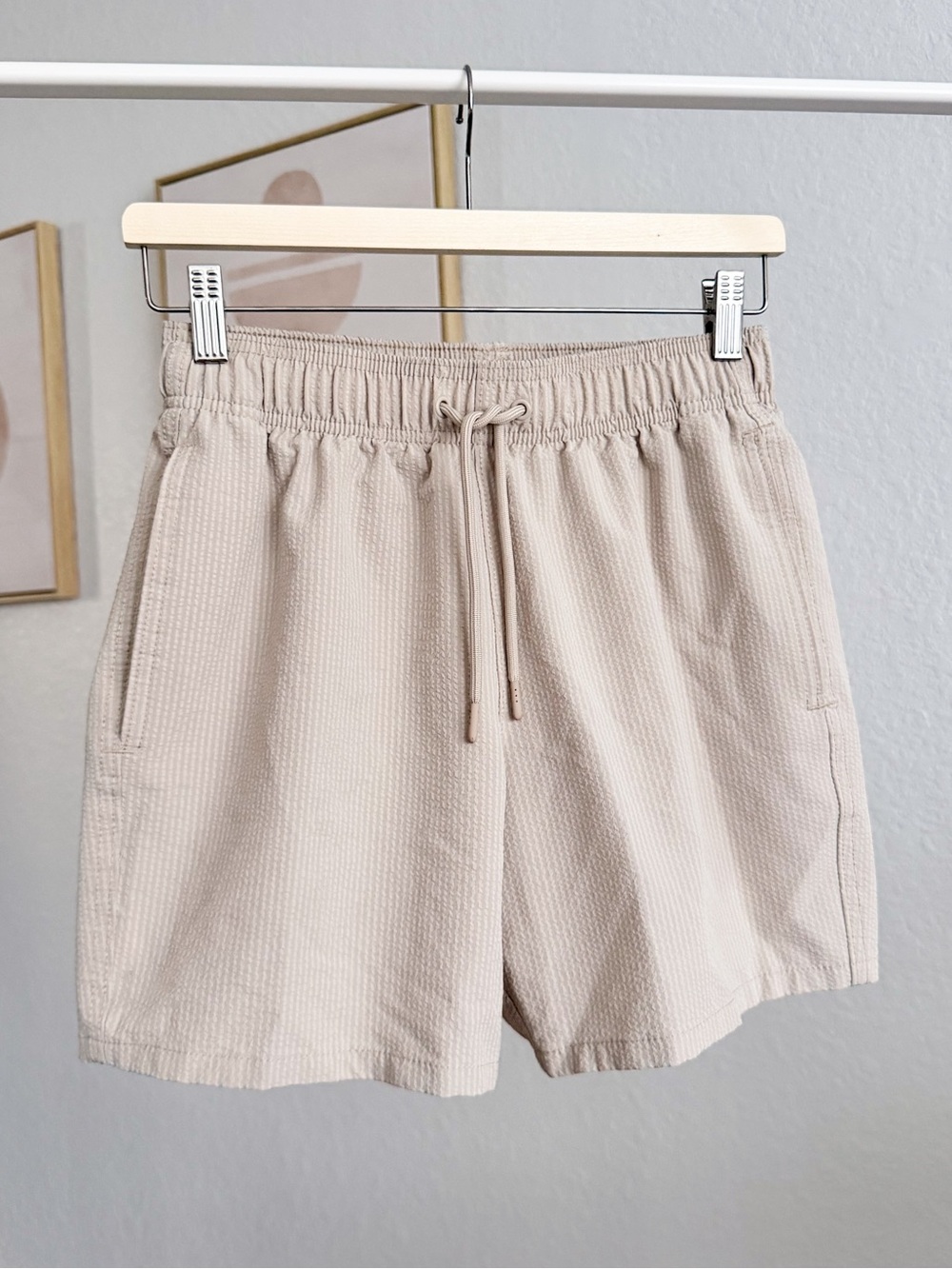 Hollister Seersucker Swim Trunks